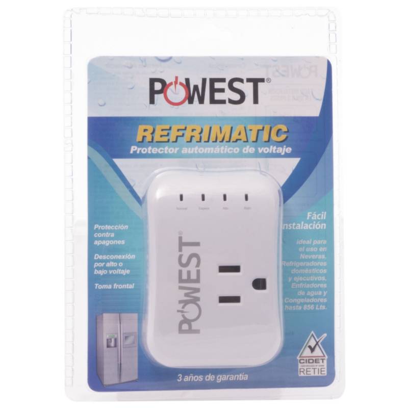 POWEST - Protector De Voltaje 120v 10a Refrimatic Para Nevera