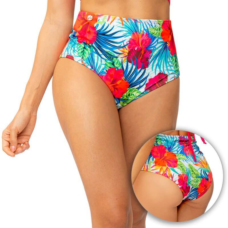 Bikini estampado de boleros con panty control abdomen