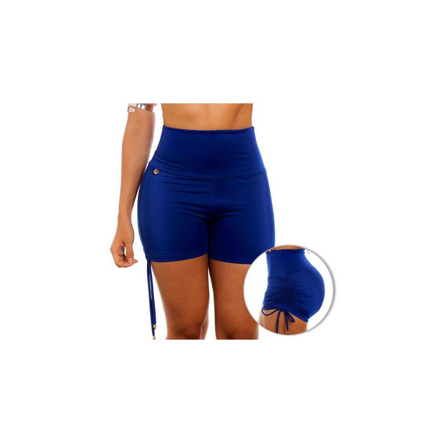 Panty Short De Vestido De Baño REF: 0001 Cachetero Control Abdomen 18 Azul