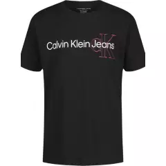 CALVIN KLEIN - Camiseta Con Diseño De Doble Logo Niño Negro
