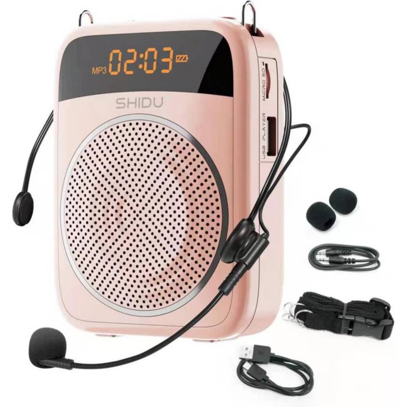 Parlante Amplificador de Voz Portátil Bluetooth Micrófono Diadema