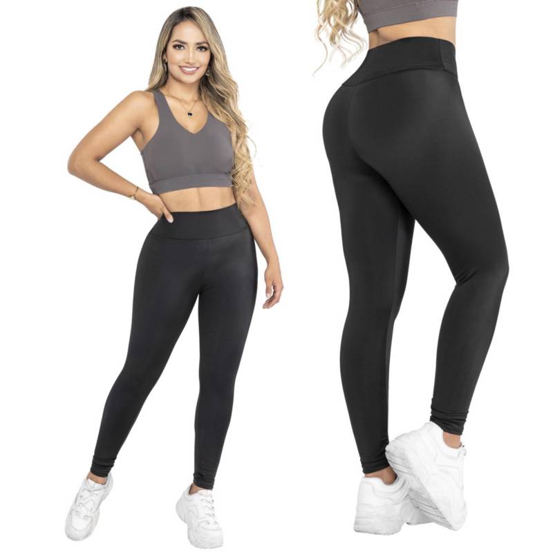 Leggins Deportivo Mujer Levanta Cola Contol Abdomen Estampado Morado