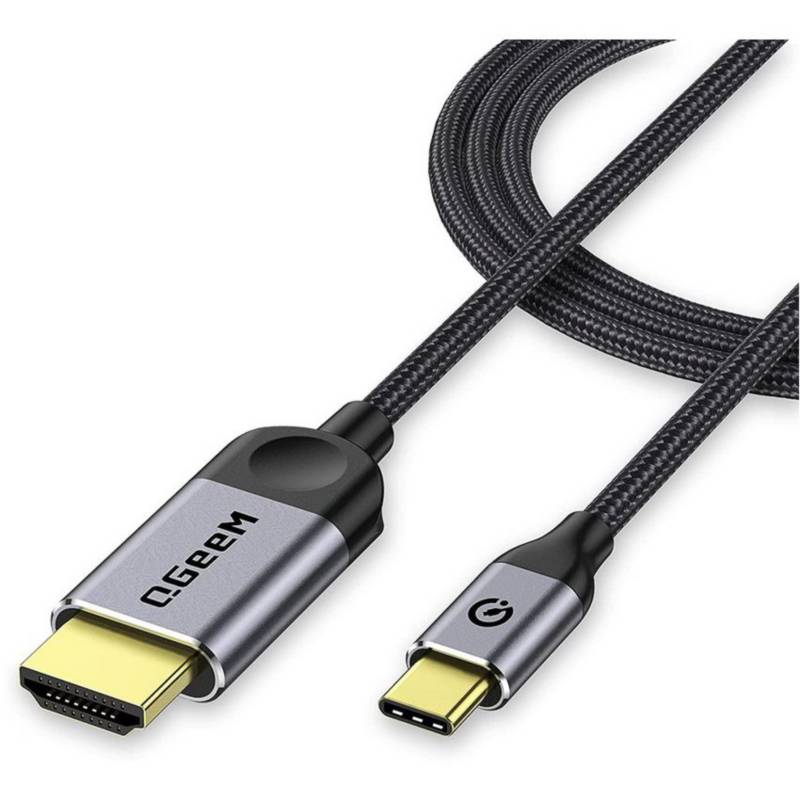 Cable Adaptador USB Tipo-C A HDMI 4k 1.8 Metros Thunderbolt 3 Video QGEEM