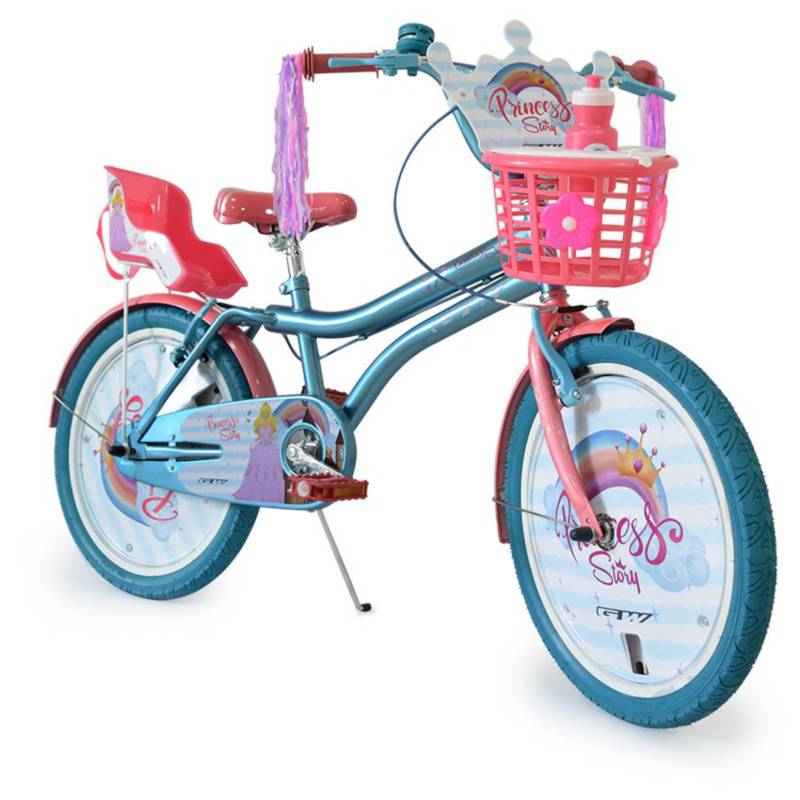 Bicicleta para niñas rin 12 gw fairy 2 a 5 años Azul M GW