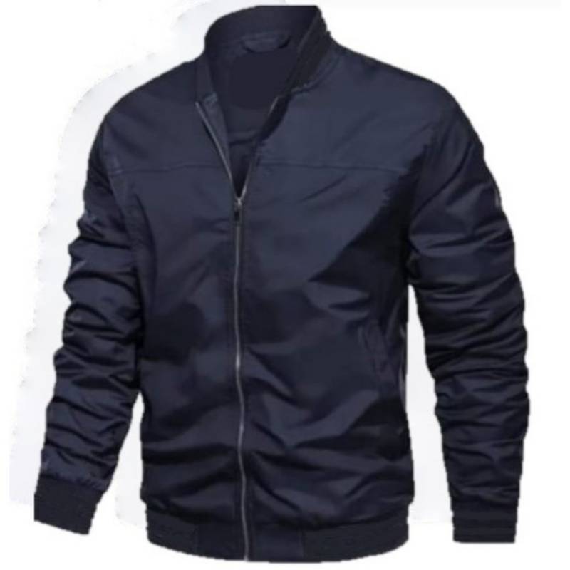 Chaqueta casual para hombre en poliéster-azul. GENERICO