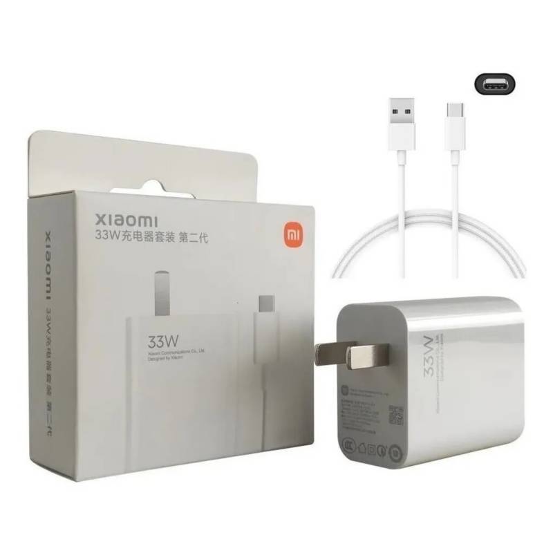 Kit Carga Rápida Xiaomi 33w Cargador Pared Cable Usb C XIAOMI