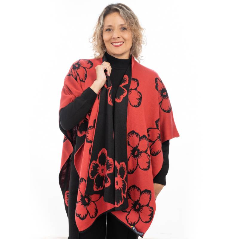 Ruana Poncho Doble Faz Hombre