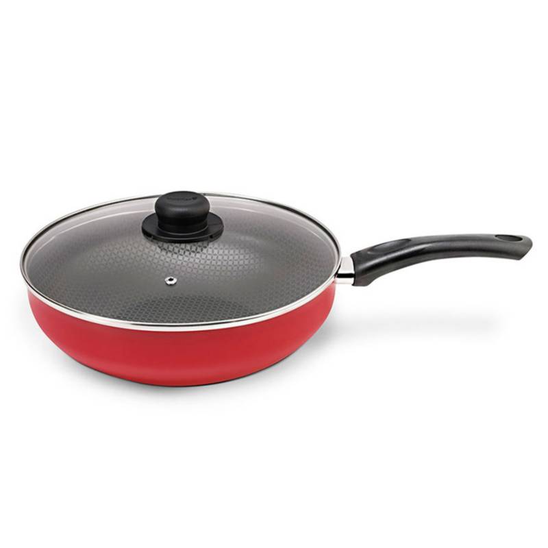 SARTÉN WOK RED 28 CM CON TAPA ROJO - 2020 home Colombia