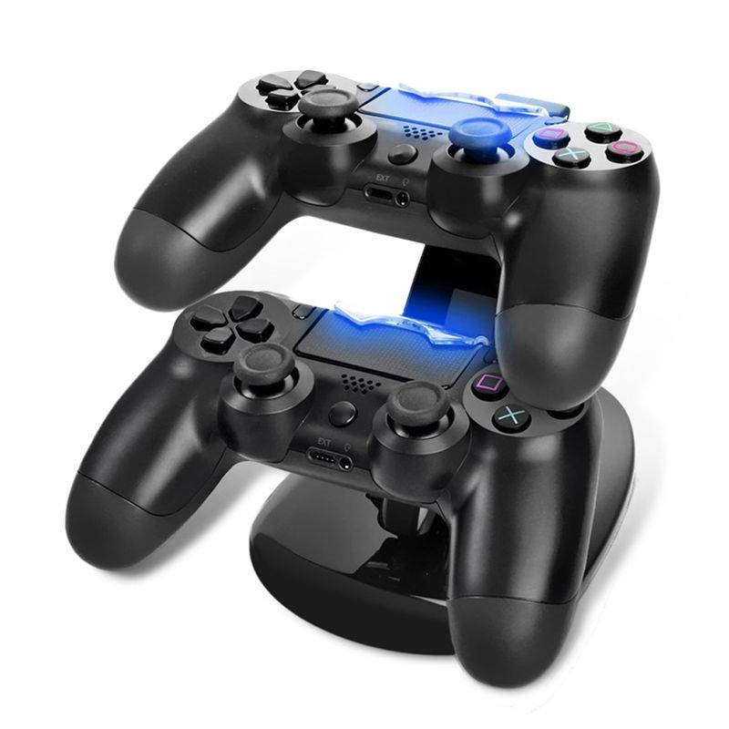 Mando PS4 Azul Camuflado V2 Compatible Soporte de Celular Cable