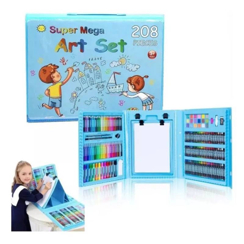 Set De Arte Para Niños 208 Piezas Portátil Crayon Colores – Insanto  Tecnologia