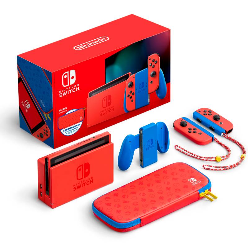 Nintendo - Consola Switch 1.1 Edición Especial Mario Red Blue 32GB