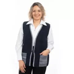 CASADIEGO SUETERES - Chaleco de lana para Mujer Luciana Azul.