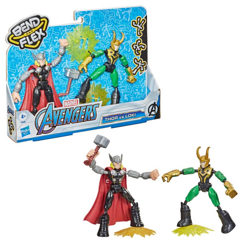 AVENGERS - Figura de Acción Marvel Bend And Flex Thor Vs. Loki 15 Cm