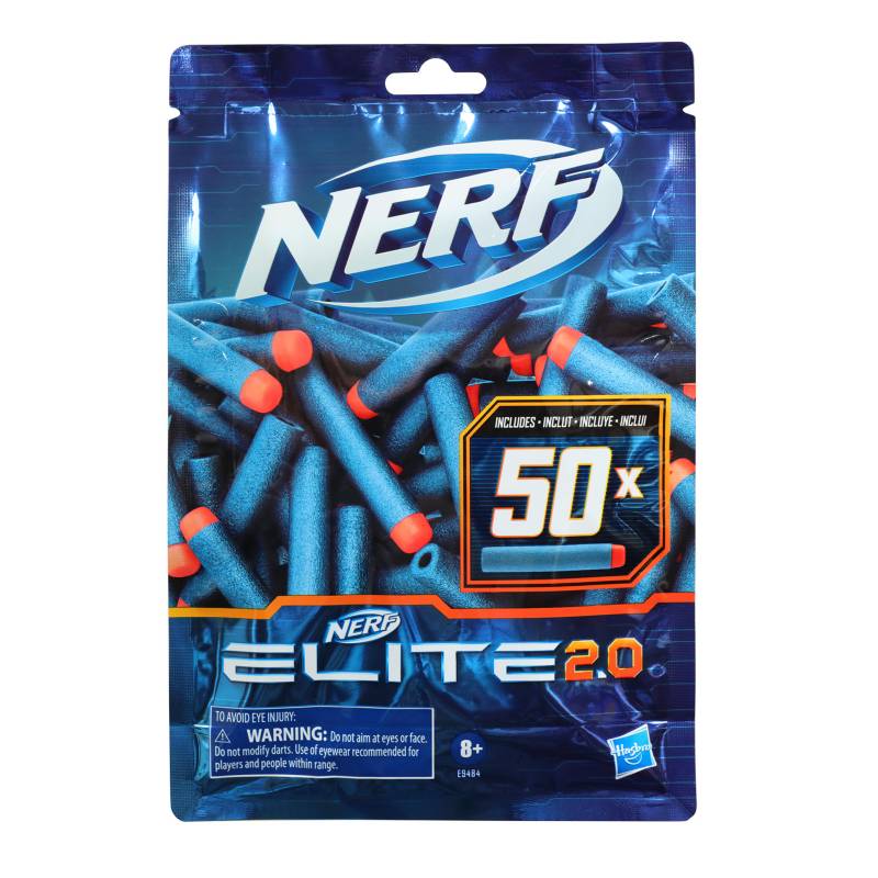 NERF - Repuesto 50 Dardos para Lanzador Nerf Elite 2.0 (A partir de 8 años)