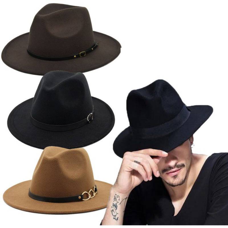 Sombrero para hombre fedora en paño importado de alta calidad