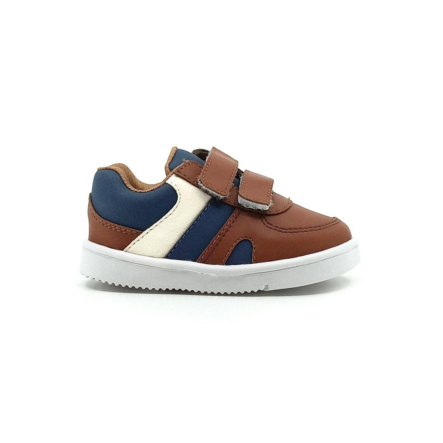 Zapatos Bebés Velcro Sergio Blanco y Azul– PAPOS