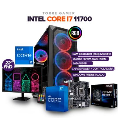 PC GAMER I7 11700/ 16GB RAM/ 512 SSD SATA/ BOARD H510M ASUS