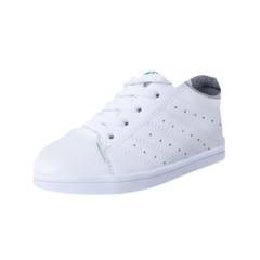 SMART FIT - Zapatos Casuales Con Cordones Court Para Niño Pequeño Smartfit Payless Blanco