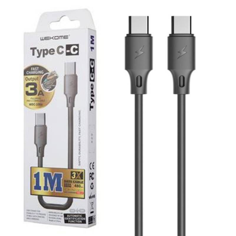 WEKOME - Cable tipo c a tipo c wdc-106a negro
