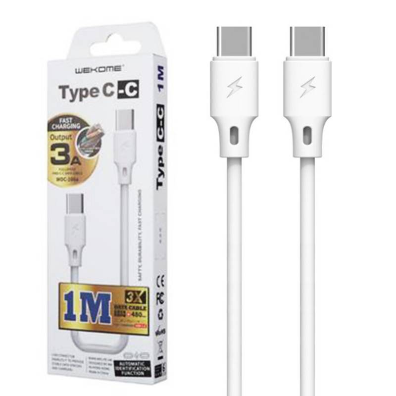 WEKOME - Cable tipo c a tipo c  wdc-106a blanco