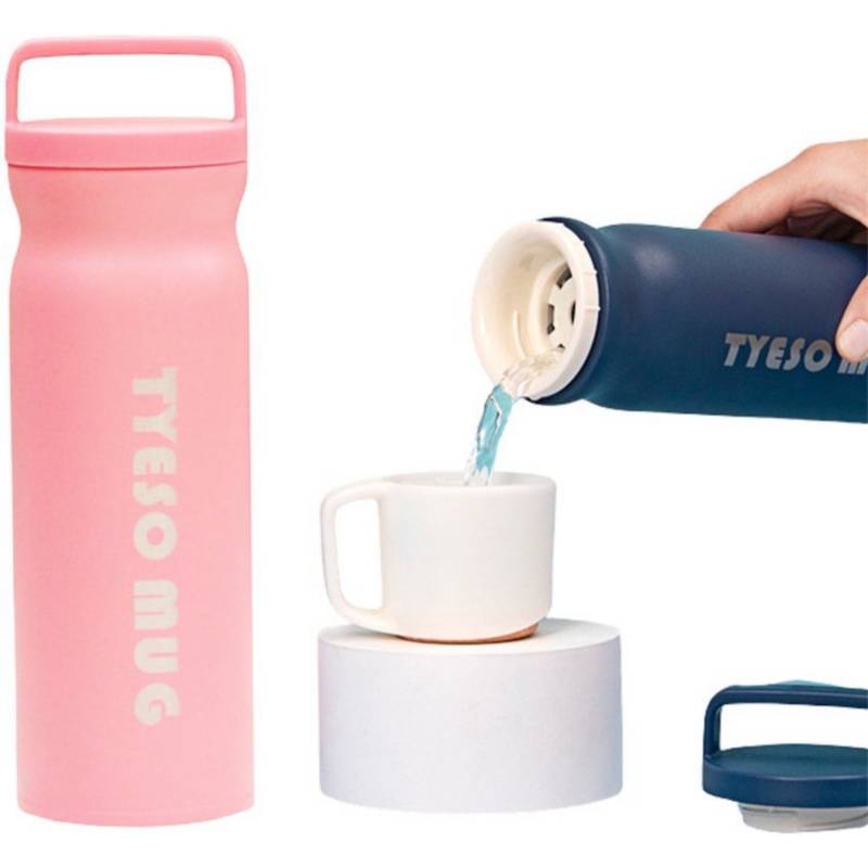 Combo Termo con 3 Tazas para Bebidas Frías o Calientes 500ml con