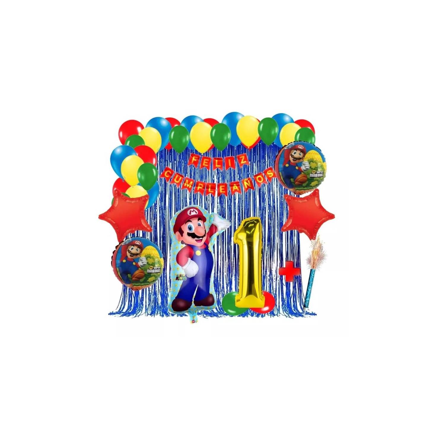 Kit decoración cumpleaños Mario Bros.