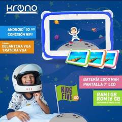KRONO - Tablet niños krono kids genius 1gb 16gb gafas  audífonos  estuche