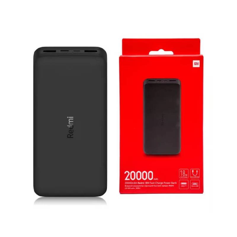 Power Bank Xiaomi Redmi 18w 20000mAh Carga Rápida Negro — ZonaTecno