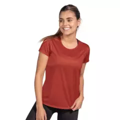 LEONISA - Camiseta deportiva de secado rápido y silueta semiajustada