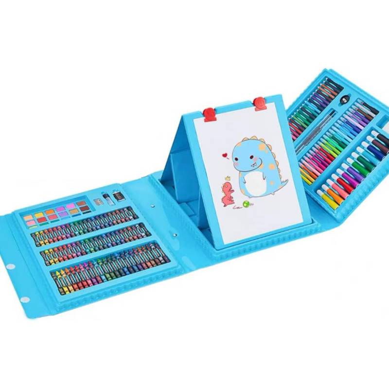 Set De Arte Niños Maleta 208 Piezas Crayon Plumones Colores