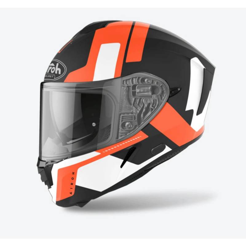 CASCO MOTO INTEGRALE AIROH SPARK RISE ORANGE MATT