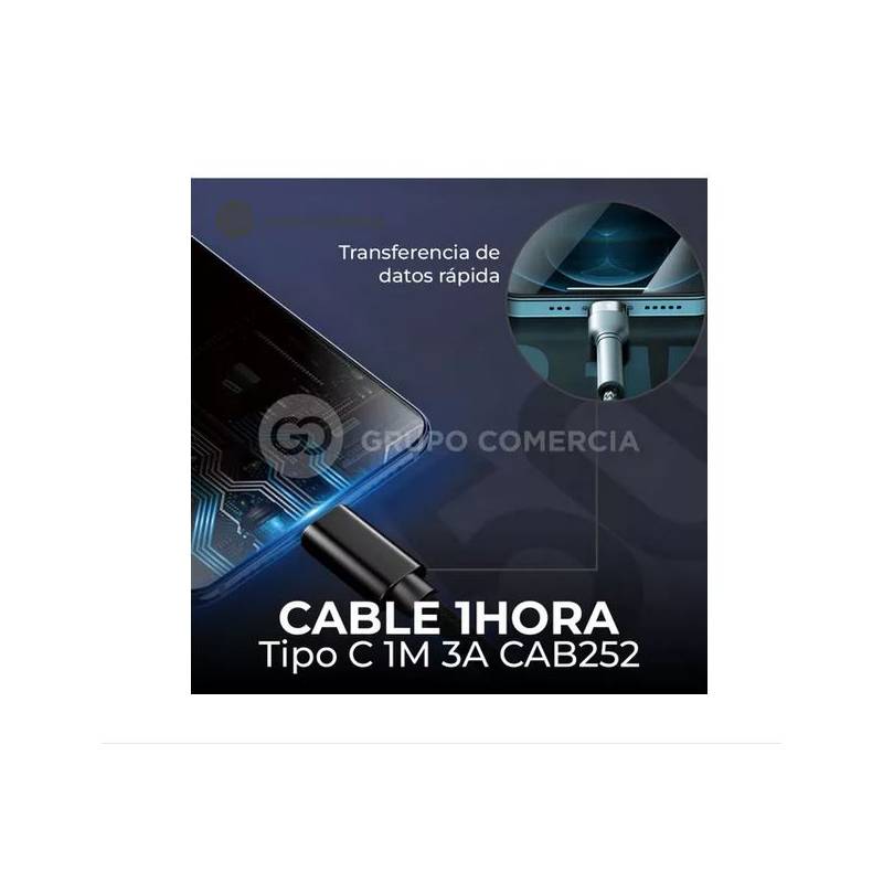 CABLE TIPO C A TIPO C 1 HORA CAB252