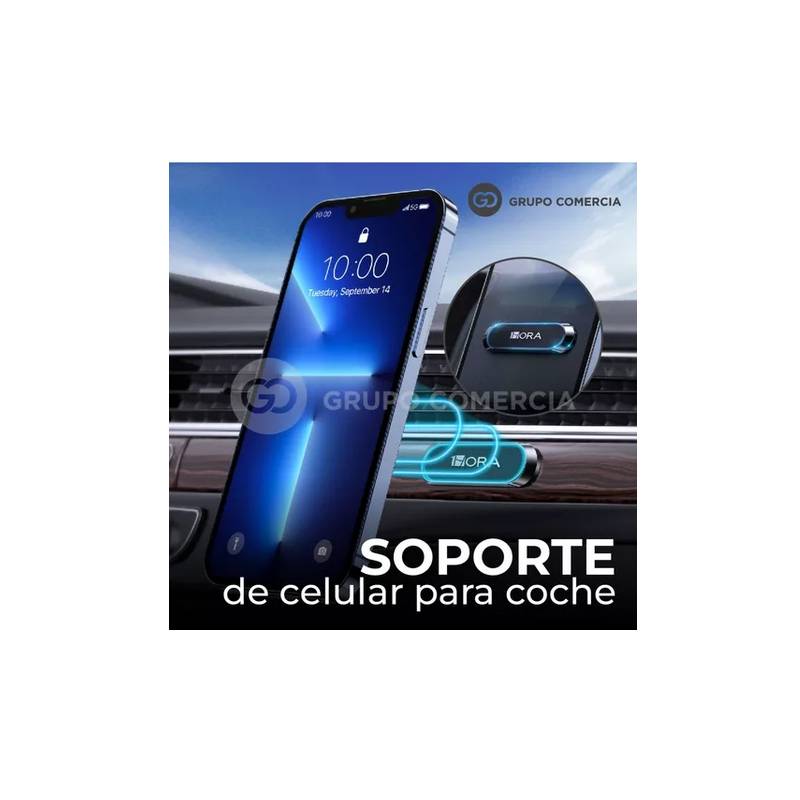 Soporte Magnético para Smartphone base con imán para coche Superficies  Planas Ø33 mm Plata – OcioDual