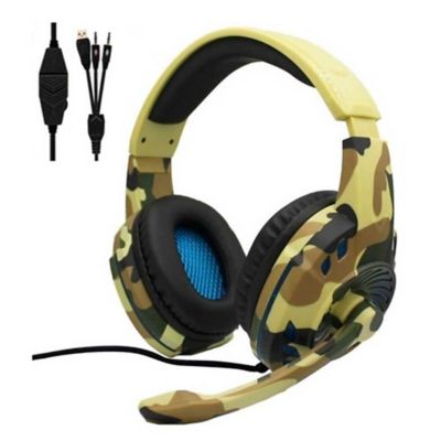 Audifono Gamer Usb Microfono Luz Led G305 Camuflad Danki