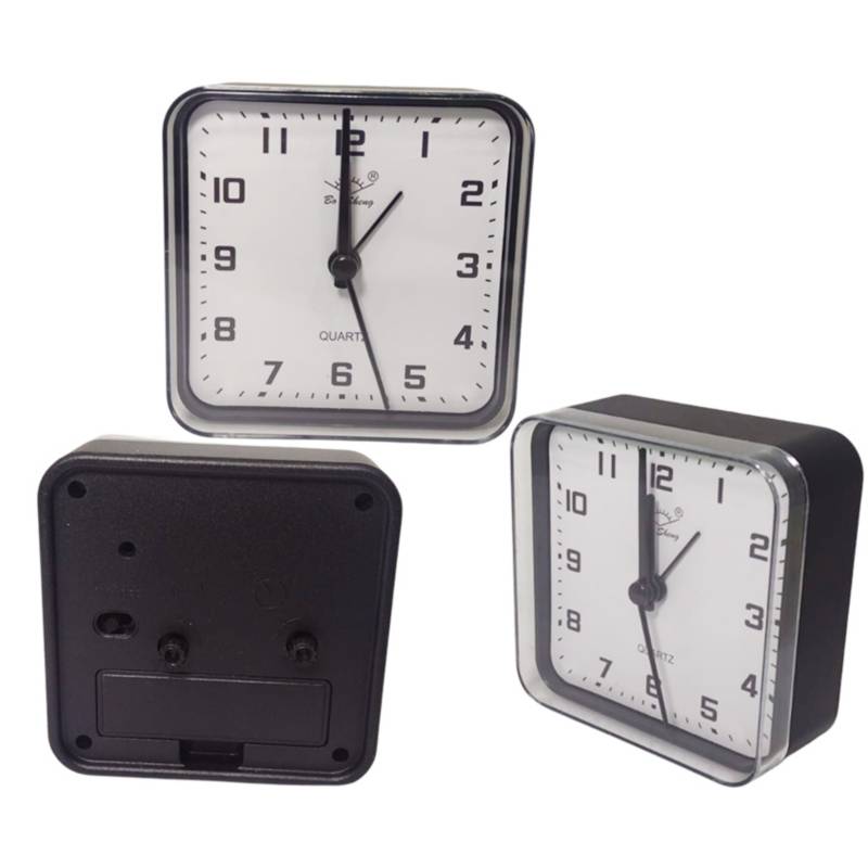Reloj despertador analógico vintage (blanco), reloj despertador