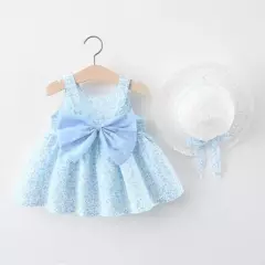 GENERICO - Vestido y sombrero Prendas niñas ropa conjuntos de vestir bebes niños