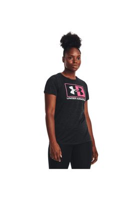 Under Armour Women's Tech Twist Box T-shirt (Black)-1373046-001