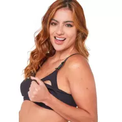 SANTANA - Brasier Mujer Materno Para Lactancia Santana Negro