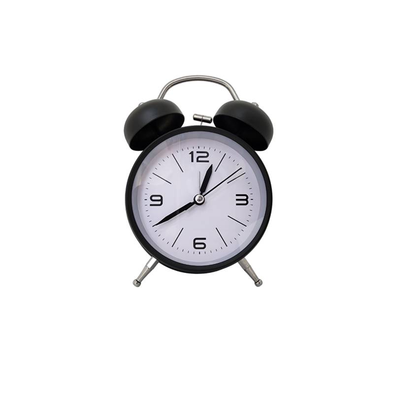 Reloj Despertador Diseño Clásico Metálico Mediano GENERICO
