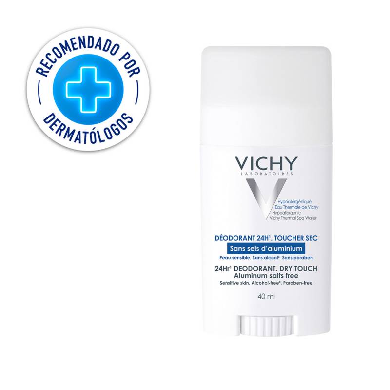 VICHY - Desodorante Anti Transpirante Vichy en Barra Deo Stick Sin Sales de Aluminio 24 Hr 50 ml