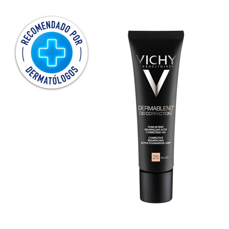 Vichy - Base de Maquillaje de Alta Cobertura Dermablend Corrección 3D Tono 25 Vichy  30 ml 