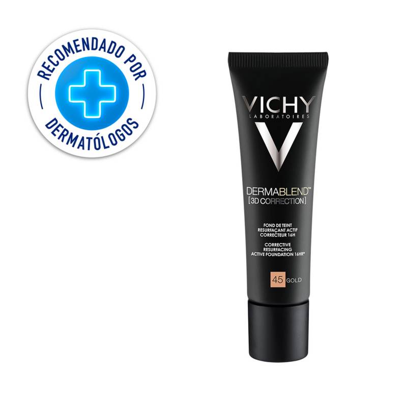 Vichy - Base de Maquillaje de Alta Cobertura Dermablend Corrección 3D Tono 45 Vichy  30 ml 