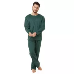 SANTANA - Pijama Hombre Manuel Santana Verde Oscuro