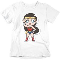 LATINO VOKSE - Camiseta de mujer maravilla para niñas - blanca