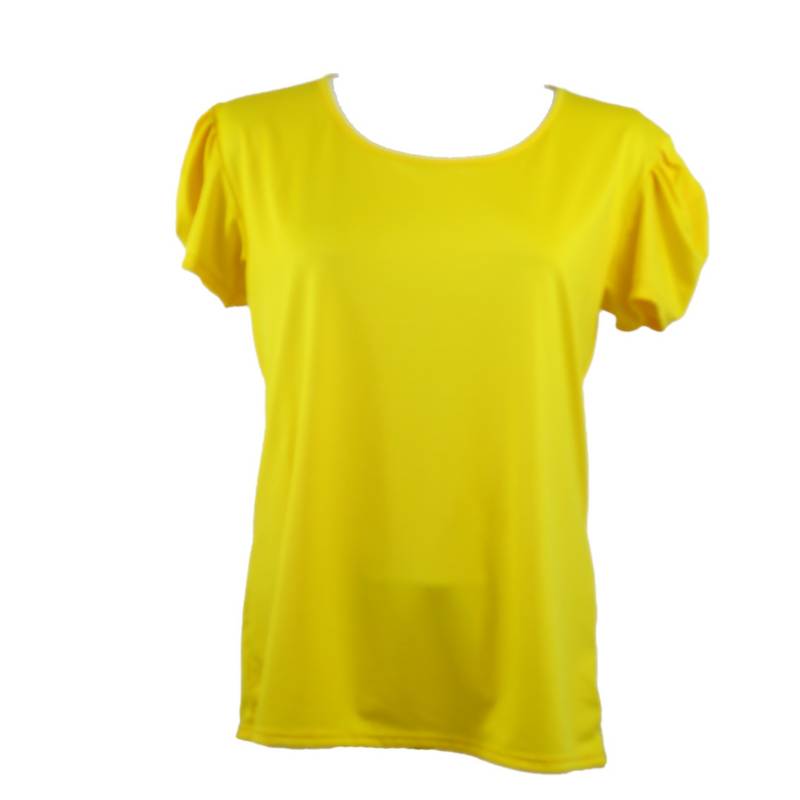 Camiseta Para Mujer Manga Corta Amarillo Marca L&H L Y H