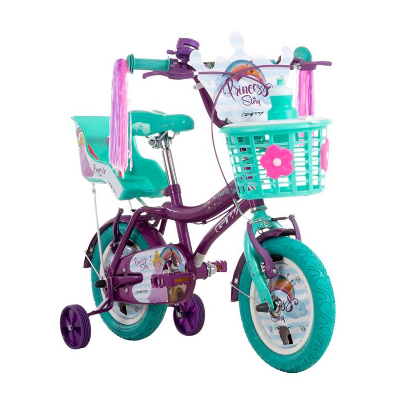 Bicicleta para niñas rin 12 gw princess story 2-5 años Uva GW