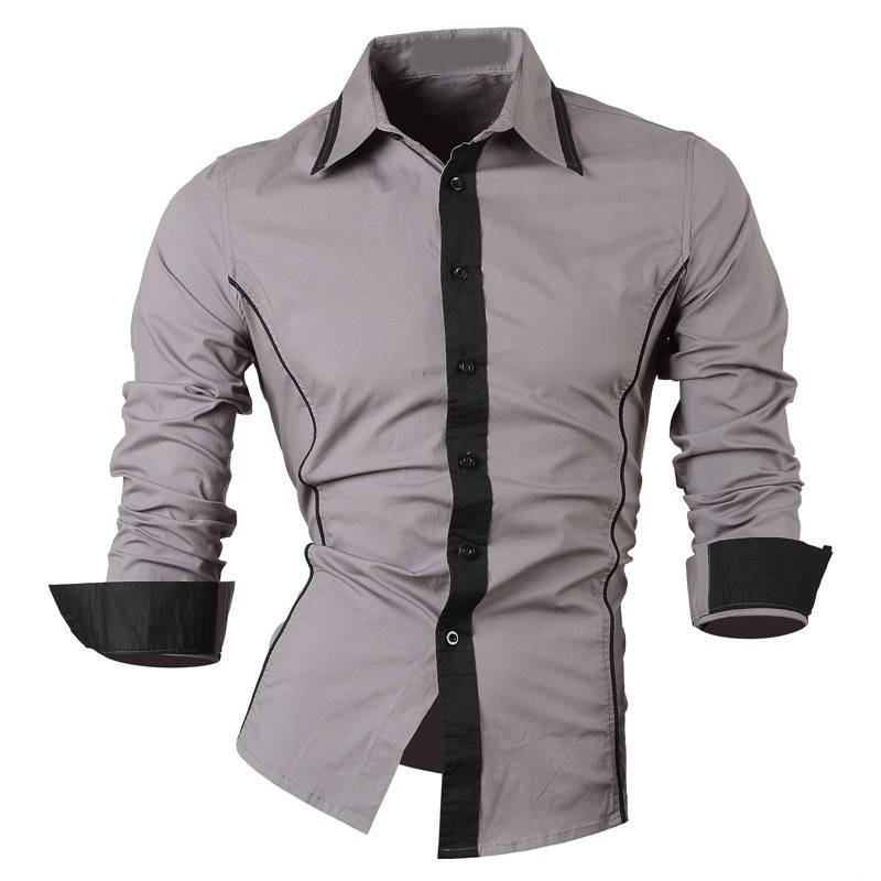 Camisas Para Hombre Manga Larga De Vestir Camisa Formal Slim Fit Para  Hombre New