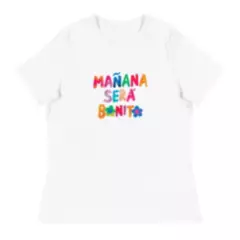 GENERICO - Camiseta Manga Corta Blanca Mañana Sera Bonito