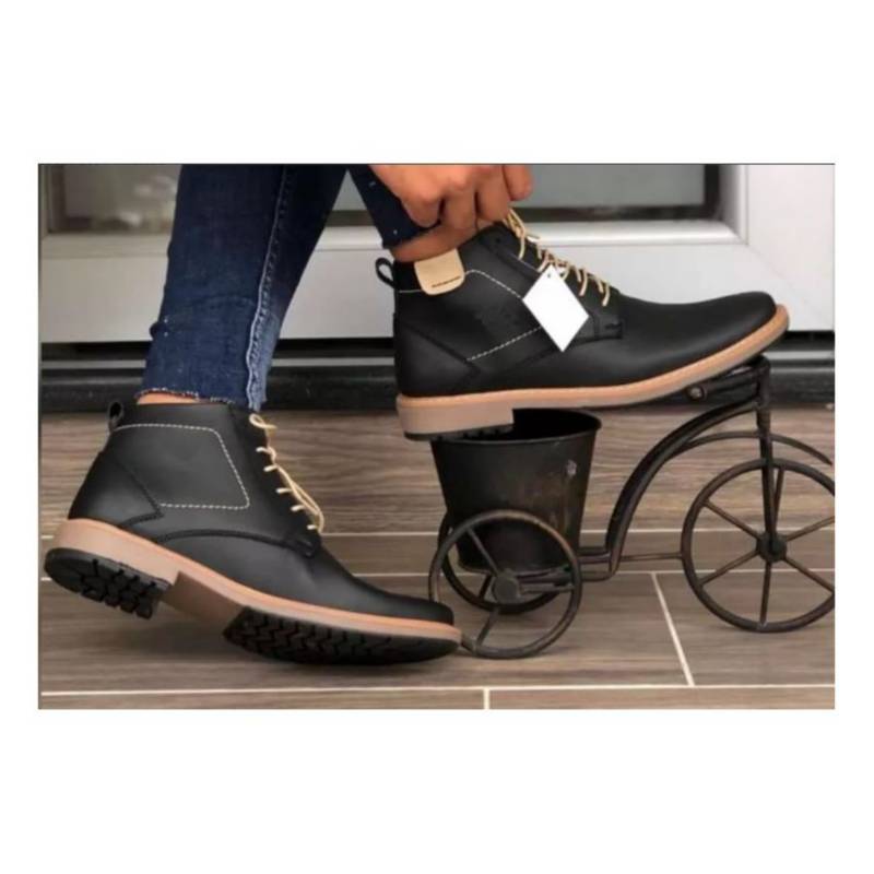 Zapato hombre bota casual caballero cómoda calzado mocasines negro
