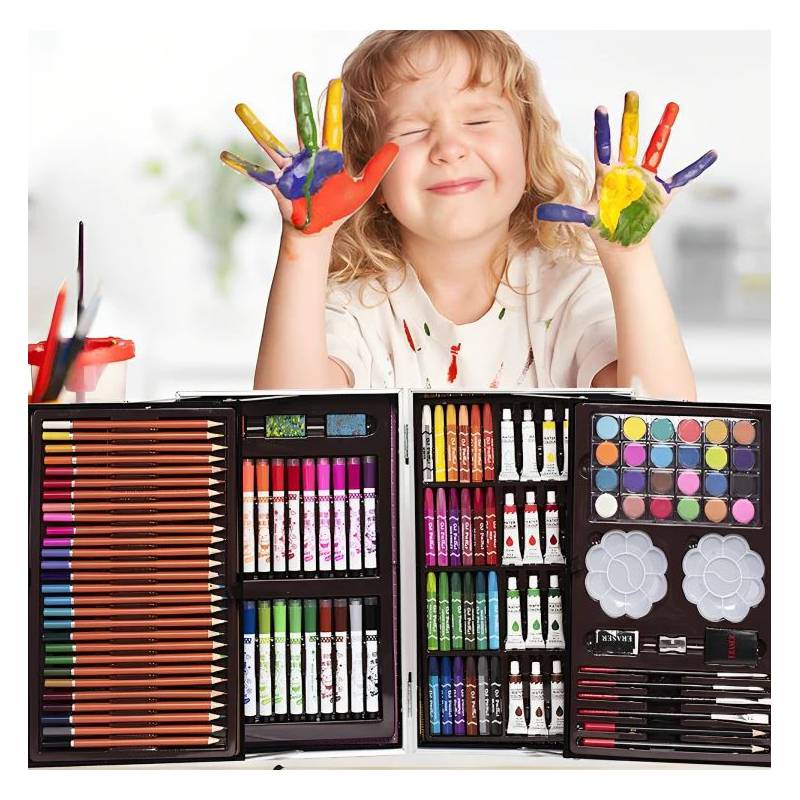 KIT CREATIVO DE ARTE Y DIBUJO MALETA METÁLICA x $139.990 – Tu Tienda  Novedades